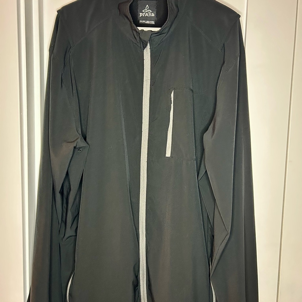 Prana XXL Full Zip Jacket Charcoal Performance Softshell Athletic Outdoor